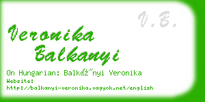 veronika balkanyi business card